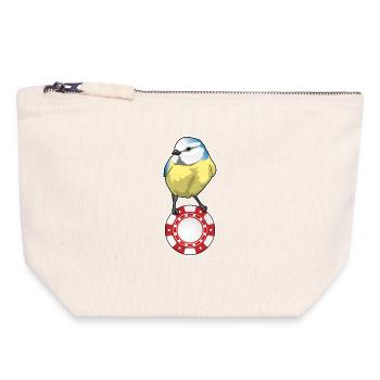 Vogel Poker Jetons de Poker - Pochette zippée en toile 18 x 19 cm - blanc naturel - Devant
