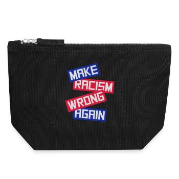 Rendre le racisme répréhensible - Pochette zippée en toile 18 x 19 cm - noir - Devant