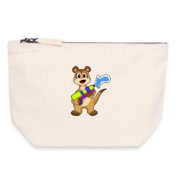 Meerkat Water Gun - Canvas Zip Pouch 18 x 19 cm - nature - Front