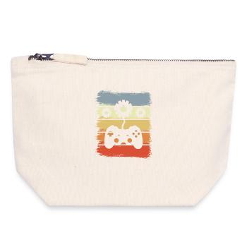 Production de jeux - Pochette zippée en toile 18 x 19 cm - blanc naturel - Devant