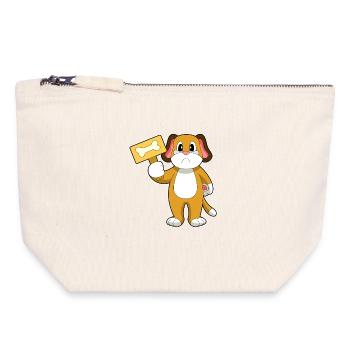 Dog bones - Canvas Zip Pouch 18 x 19 cm - nature - Front