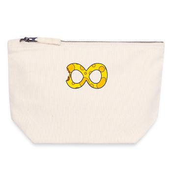 Cheese Infinite Smbol - Canvas Zip Pouch 18 x 19 cm - nature - Front