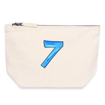 7 Number - Canvas Zip Pouch 18 x 19 cm - nature - Front