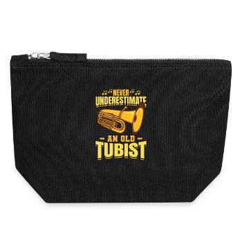 Tuba Großvater - Canvas Reißverschluss-Täschchen (18 x 19 cm) - Schwarz - Vorne