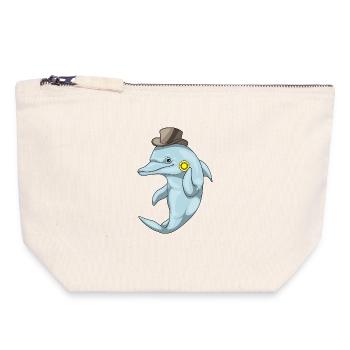 Dolphin Poker Jetons de Poker - Pochette zippée en toile 18 x 19 cm - blanc naturel - Devant