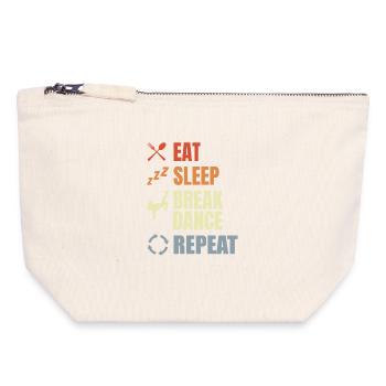 Eat Sleep Break Dance Repeat - Canvas Zip Pouch 18 x 19 cm - nature - Front