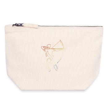 Vintage Archer - Canvas Zip Pouch 18 x 19 cm - nature - Front
