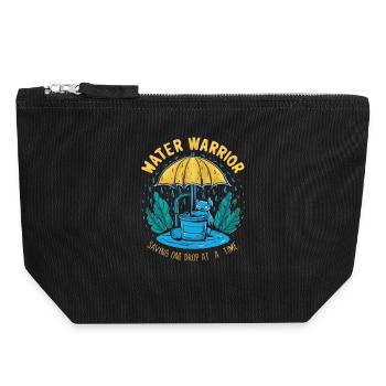 Water Warrior Drop Hero - Canvas Zip Pouch 18 x 19 cm - black - Front
