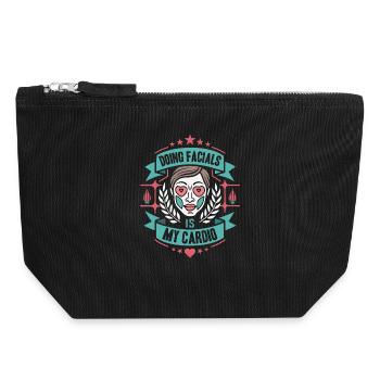 Soin du visage Cardio Motiv - Pochette zippée en toile 18 x 19 cm - noir - Devant
