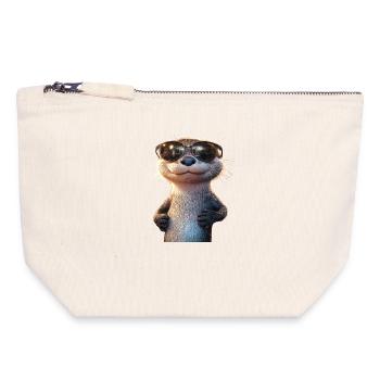 Otter Sea Otter Otter Marten Love Cute Otter - Canvas Zip Pouch 18 x 19 cm - nature - Front