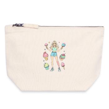 Cream Girl - Canvas Zip Pouch 18 x 19 cm - nature - Front