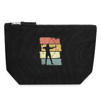 Archer Sketch - Canvas Zip Pouch 18 x 19 cm - black - Front