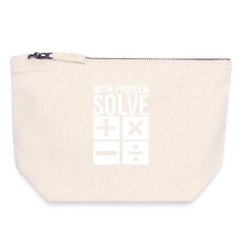 math problem solve - Canvas Zip Pouch 18 x 19 cm - nature - Front