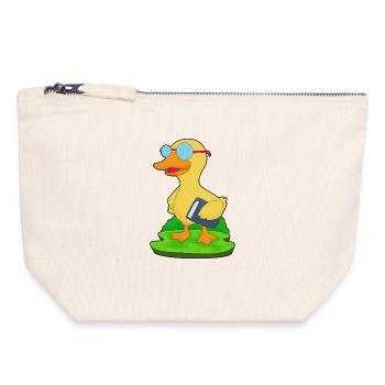 Lunettes Duck Nerd Book - Pochette zippée en toile 18 x 19 cm - blanc naturel - Devant
