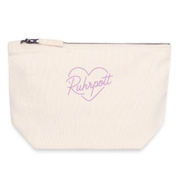 L’amour de Ruhrpott - Pochette zippée en toile 18 x 19 cm - blanc naturel - Devant
