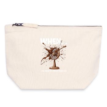 Funny Meme Disaster Murphy's Law Office Colleagues - Canvas Zip Pouch 18 x 19 cm - nature - Front