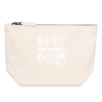 Brand Manager résolution de problèmes multitâches - Pochette zippée en toile 18 x 19 cm - blanc naturel - Devant