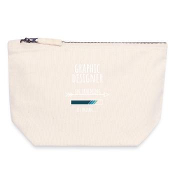 Graphic Designer in Training Profession Gift - Canvas Zip Pouch 18 x 19 cm - nature - Front