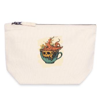 Café Café Amateurs de café - Pochette zippée en toile 18 x 19 cm - blanc naturel - Devant