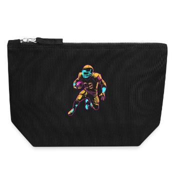 Football Player - Canvas Zip Pouch 18 x 19 cm - black - Front