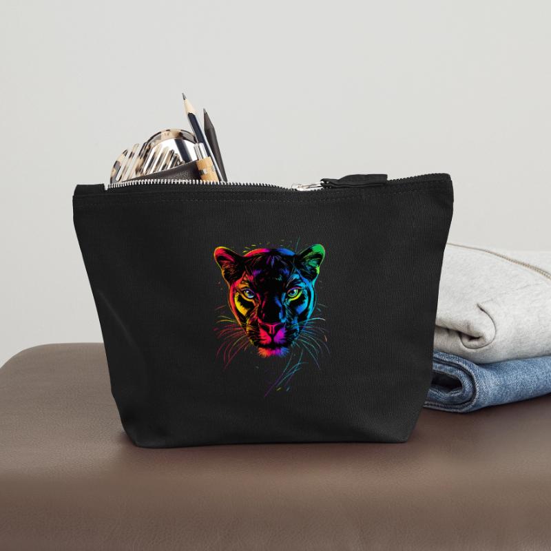 Panther Leopard Raubkatze Süße Großkatze Panter Canvas Reißverschluss-Täschchen (18 x 19 cm)