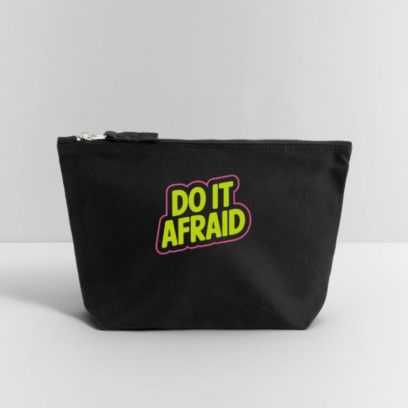 Do It Afraid Mut Weiterentwicklung Motivation Canvas Reißverschluss-Täschchen (18 x 19 cm)