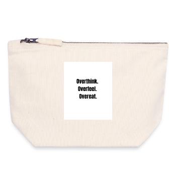 The Triple Threat – Relatable Overthinking - Canvas Zip Pouch 18 x 19 cm - nature - Front
