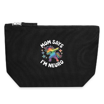 Neurodivers - Canvas Zip Pouch 18 x 19 cm - black - Front