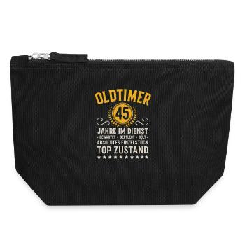Anniversaire de l’entreprise 45 ans Anniversaire - Pochette zippée en toile 18 x 19 cm - noir - Devant