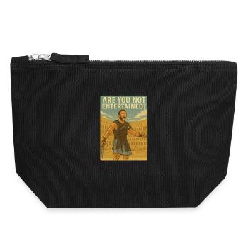 Are you not entertained? - Canvas Zip Pouch 18 x 19 cm - black - Front