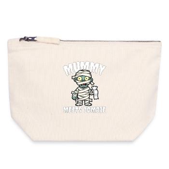 MUMMY MEETS ZOMBIE - ZOMBIE HALLOWEEN - Canvas Zip Pouch 18 x 19 cm - nature - Front