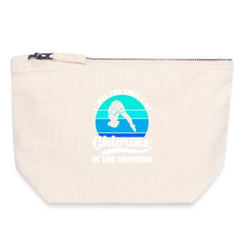 Diving diving board - Canvas Zip Pouch 18 x 19 cm - nature - Front