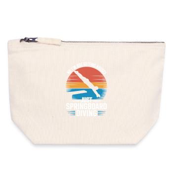 Diving diving board - Canvas Zip Pouch 18 x 19 cm - nature - Front