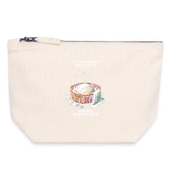 Achievement unlocked: Dough Whisperer | Bread - Canvas Zip Pouch 18 x 19 cm - nature - Front