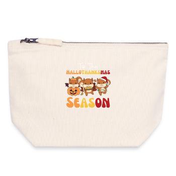 Tis' the Hallothanksmas Season Squirrel - Canvas Zip Pouch 18 x 19 cm - nature - Front