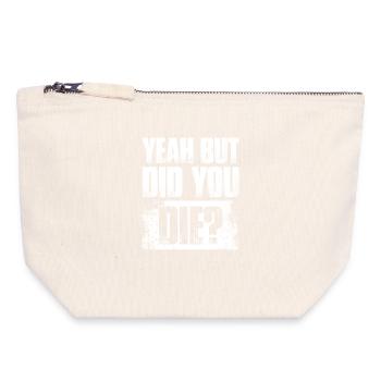 Yeah but did you die? Bodybuilding Bodybuilder - Canvas Reißverschluss-Täschchen (18 x 19 cm) - Naturweiß - Vorne
