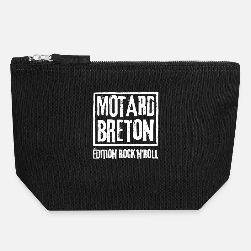 BRETON BIKER ROCK EDITION - Canvas Reißverschluss-Täschchen (18 x 19 cm) - Schwarz