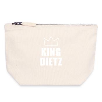 Dietz Name mit Buchstabe D - Königskrone Shirt - Canvas Reißverschluss-Täschchen (18 x 19 cm) - Naturweiß - Vorne