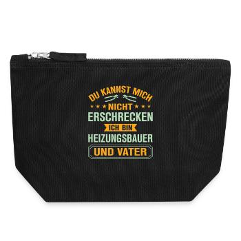 Heating Engineer Heating Construction Plumber Plumber - Canvas Zip Pouch 18 x 19 cm - black - Front