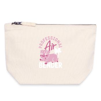 Public Fart Funny Inappropriate - Canvas Zip Pouch 18 x 19 cm - nature - Front