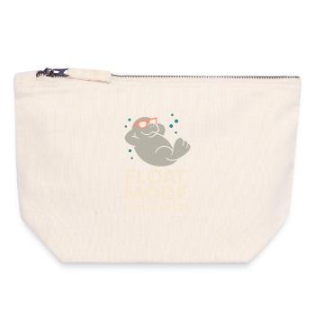 Manatee enthusiast sea beef lover salad love - Canvas Zip Pouch 18 x 19 cm - nature - Front