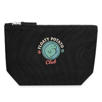 Manatee enthusiast sea beef lover salad love - Canvas Zip Pouch 18 x 19 cm - black - Front