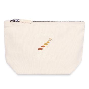 Personnel pour l'enseignant en éducation alternative Deuxième - Pochette zippée en toile 18 x 19 cm - blanc naturel - Devant