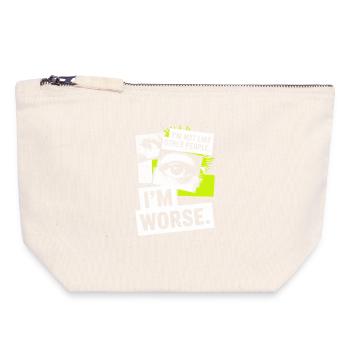 I'm Not Like Other People I'm Worse Frech Gothic - Canvas Zip Pouch 18 x 19 cm - nature - Front