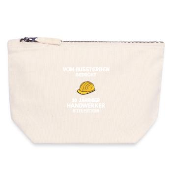 Funny Craftsman T-Shirt for 30th Birthday - Canvas Zip Pouch 18 x 19 cm - nature - Front