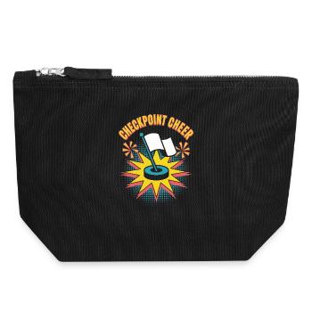 Checkpoint Cheer Pop Culture Rétro Jeu vidéo - Pochette zippée en toile 18 x 19 cm - noir - Devant