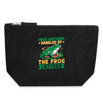 Frog Catcher Écloserie de grenouilles manipulée par Frog - Pochette zippée en toile 18 x 19 cm - noir - Devant