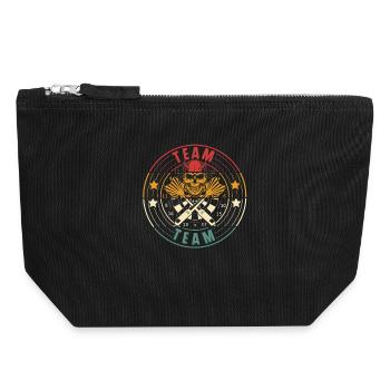 darts - Canvas Zip Pouch 18 x 19 cm - black - Front