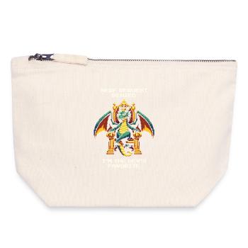 Favori des développeurs | Dragon - Pochette zippée en toile 18 x 19 cm - blanc naturel - Devant