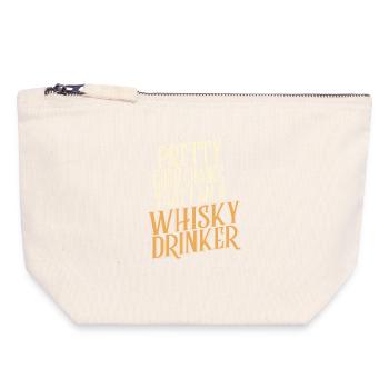 Whiskey Saying Whiskey Drinker Whiskey Lovers - Canvas Zip Pouch 18 x 19 cm - nature - Front